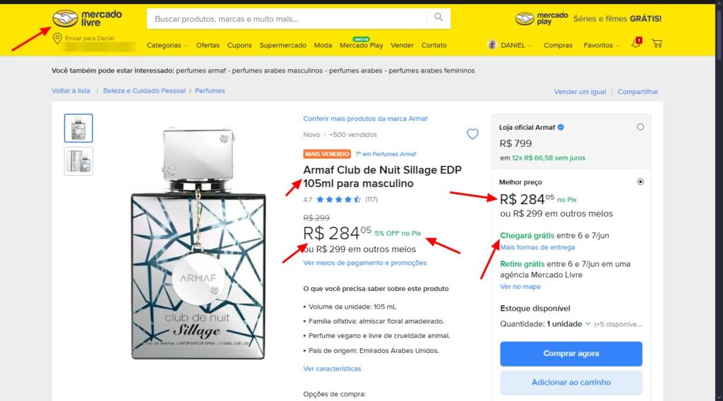 Club de Nuit Sillage da Armaf